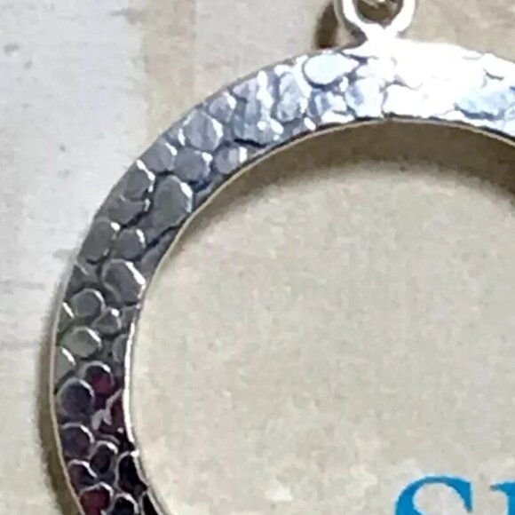 Sundance NEW $68 Silver Hoop Patterned 1-1/2" Lightweight Dangle Earrings Simple - Picture 2 of 9